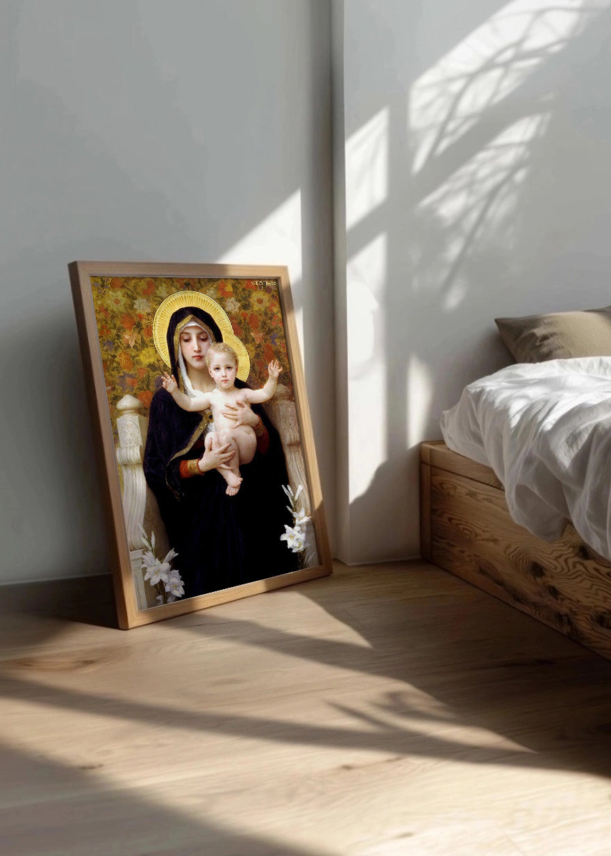 Cuadro La Virgen de los Lirios (Bouguereau)