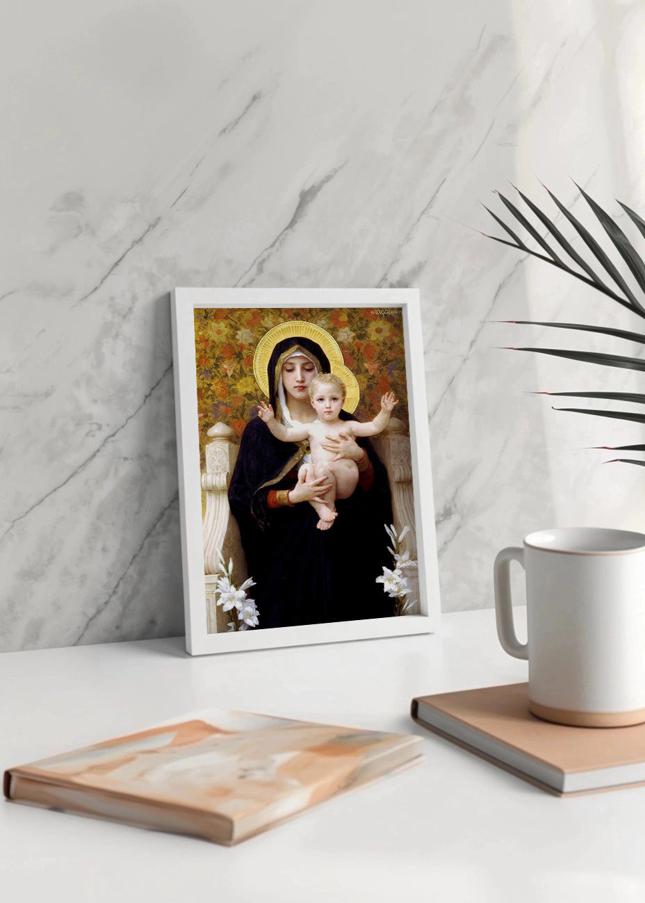 Cuadro La Virgen de los Lirios (Bouguereau)