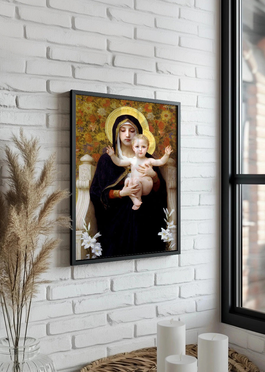 Cuadro La Virgen de los Lirios (Bouguereau)