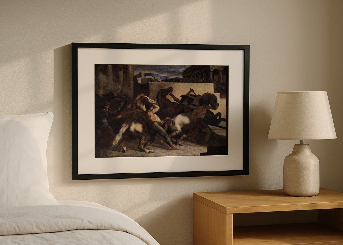 Cuadro La carrera de caballos en Epsom (Theodore Gericault)