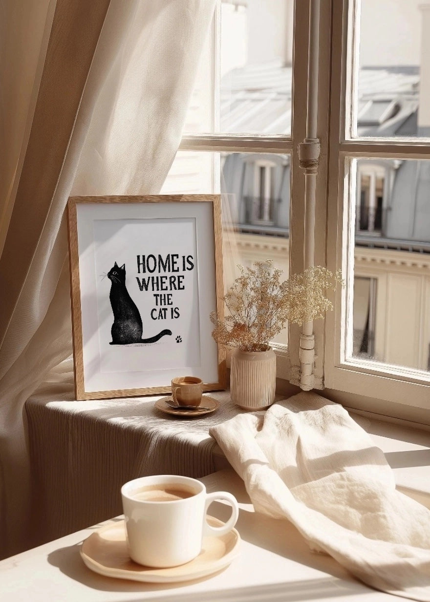 Cuadro La casa es donde están los gatos