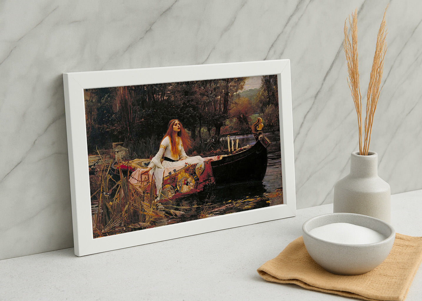 Cuadro La dama de Shalott 1888 (Waterhouse)