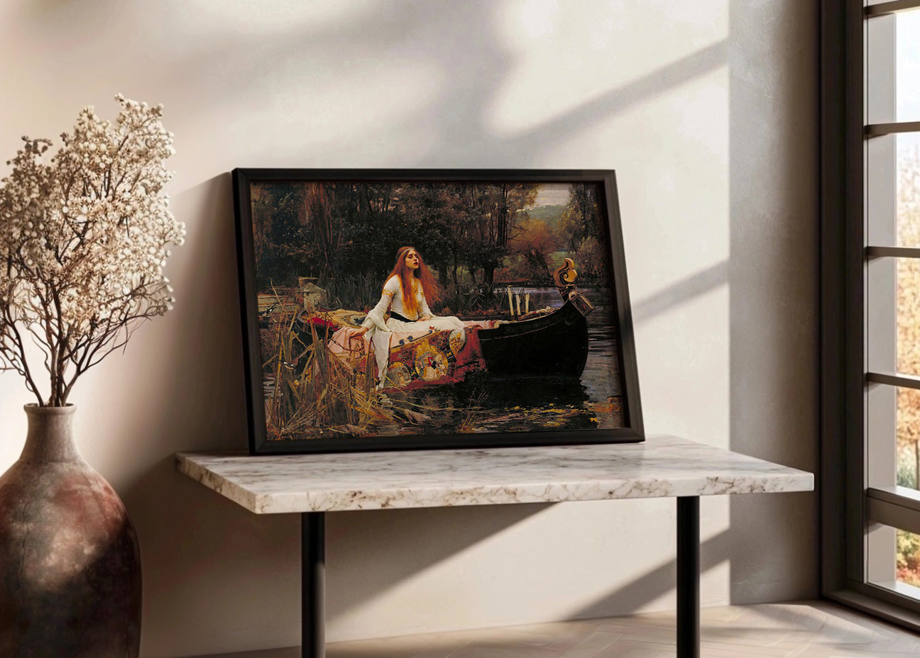 Cuadro La dama de Shalott 1888 (Waterhouse)