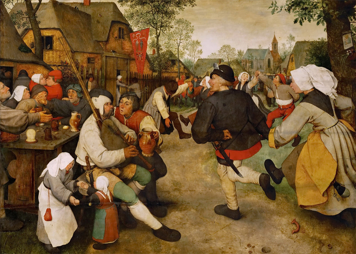 Cuadro La danza campesina (Pieter Brueghel el Viejo)