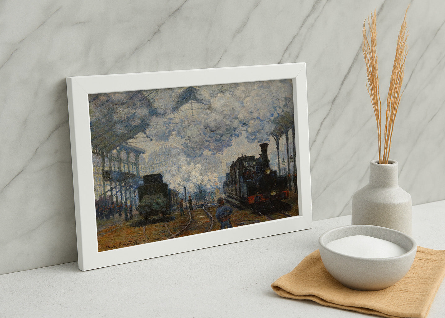 Cuadro La estación Saint Lazare, llegada de un tren (Claude Monet)