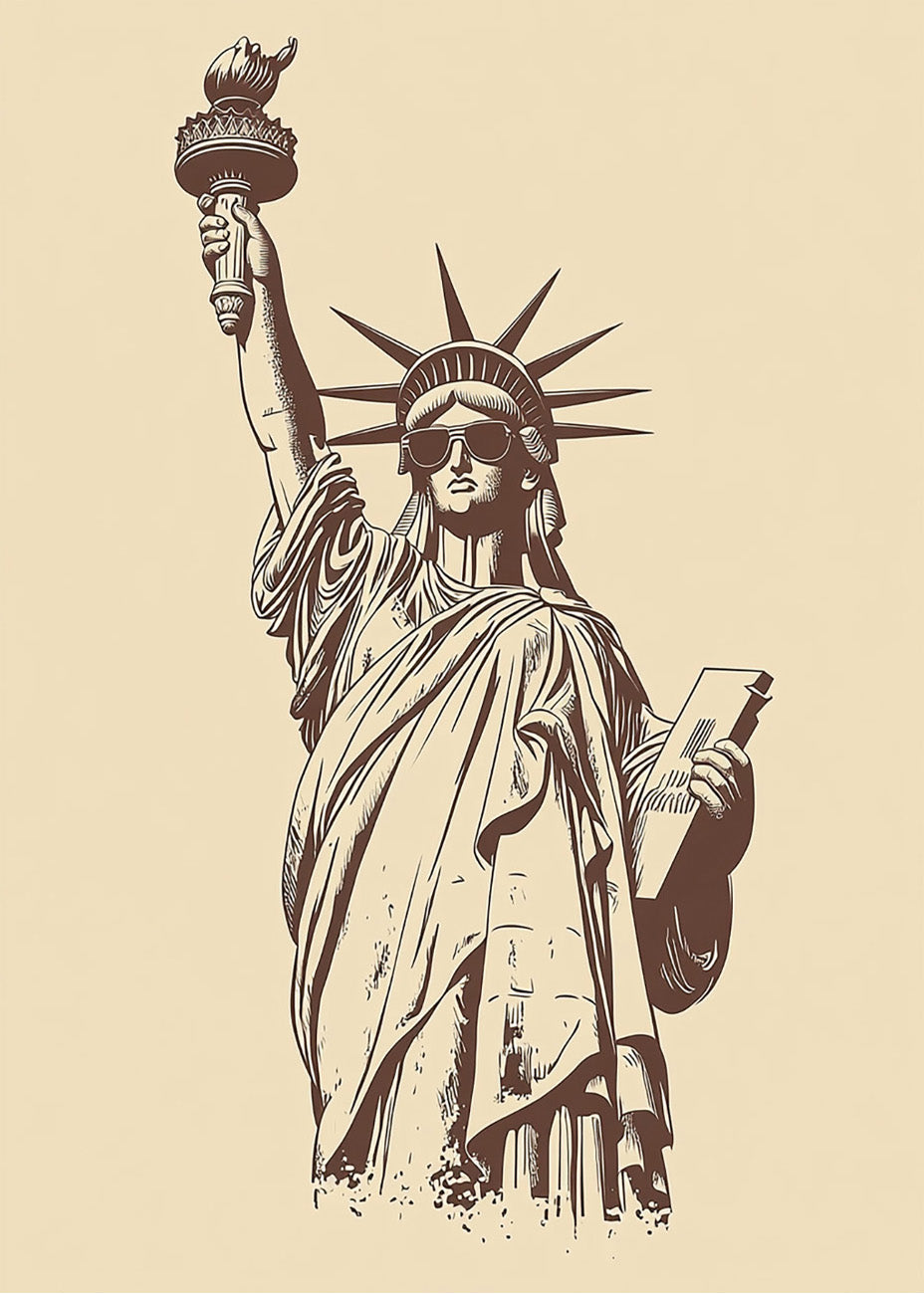 Cuadro La estatua de la libertad de veraneo