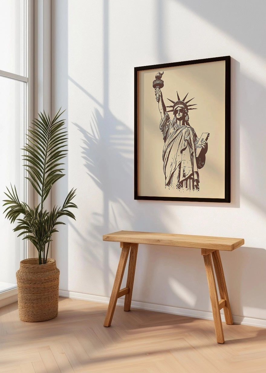 Cuadro La estatua de la libertad de veraneo