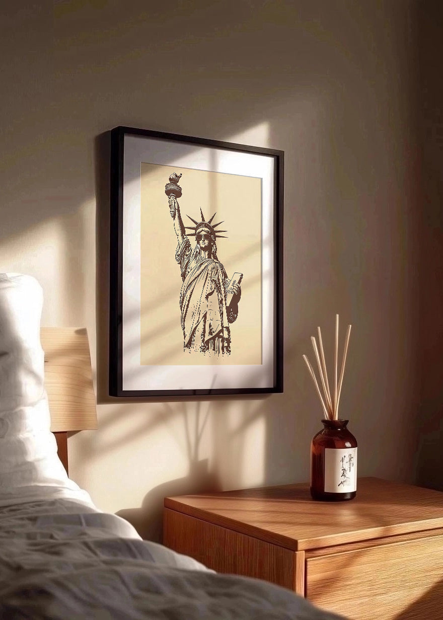 Cuadro La estatua de la libertad de veraneo
