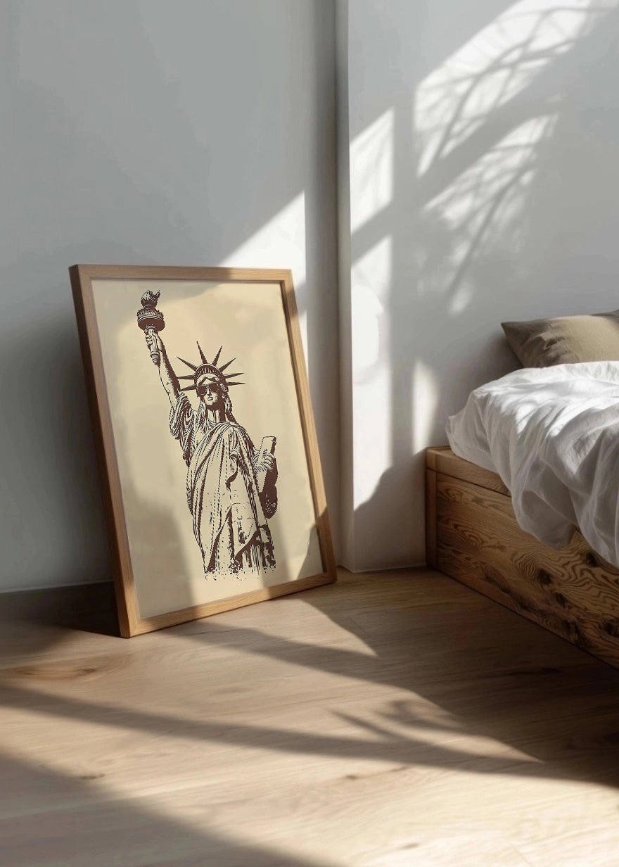 Cuadro La estatua de la libertad de veraneo