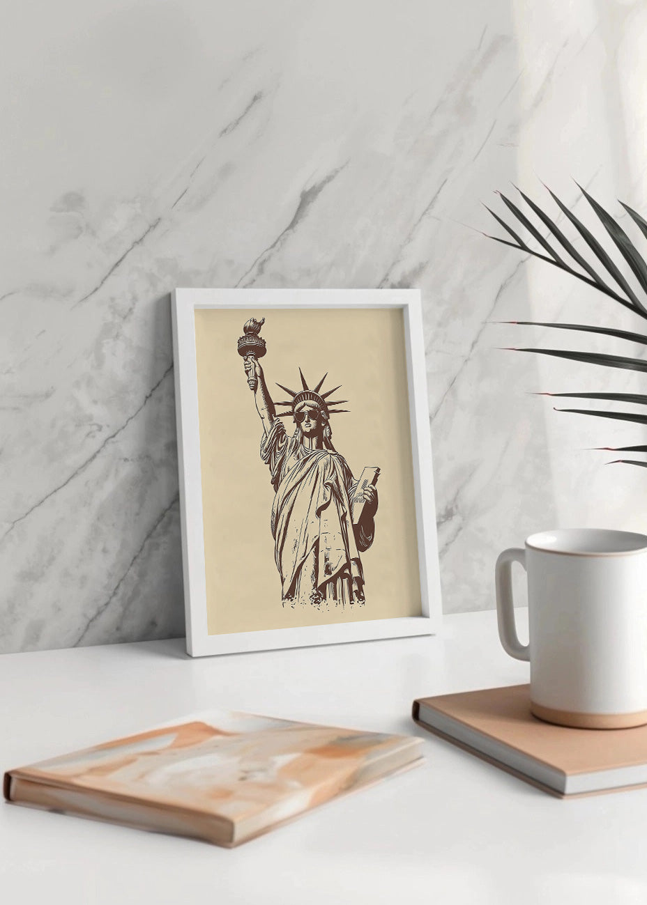 Cuadro La estatua de la libertad de veraneo