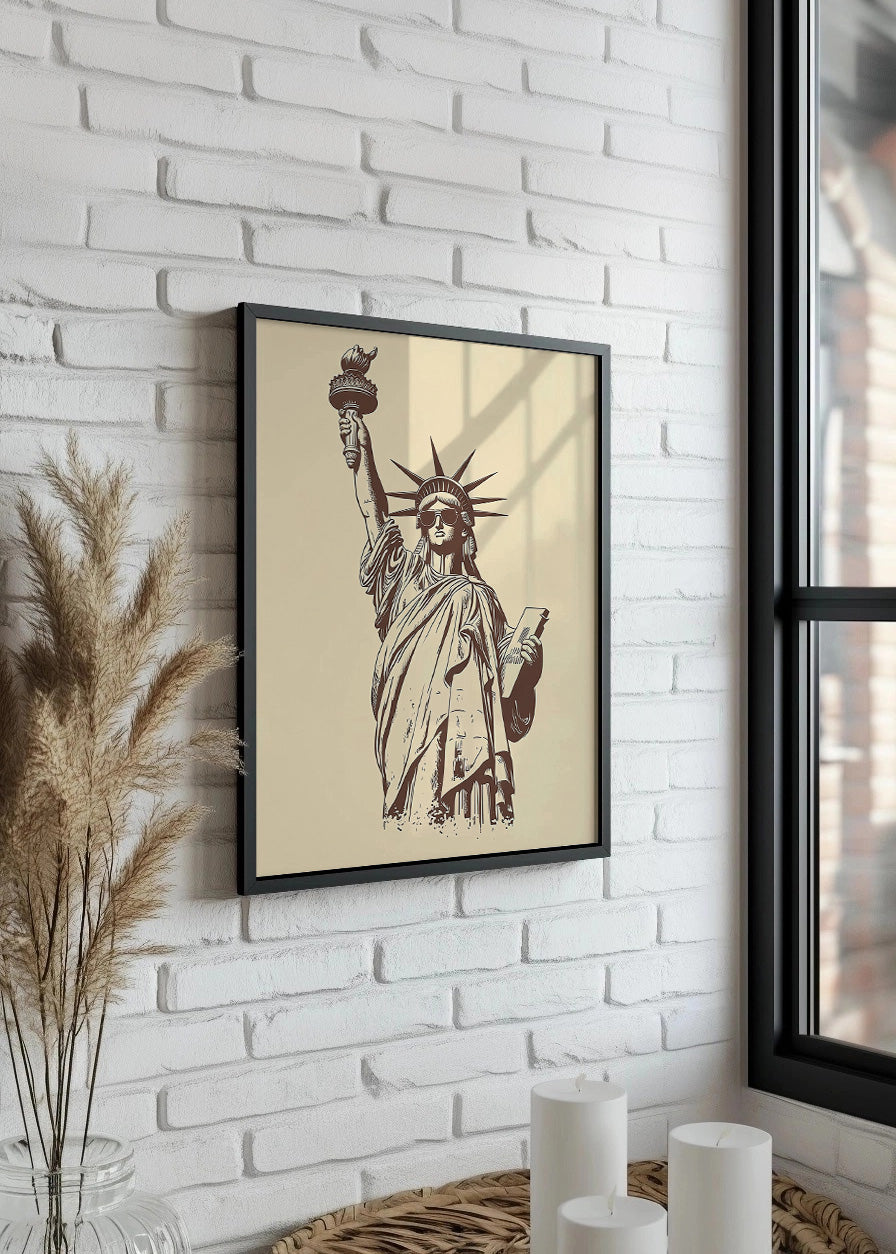 Cuadro La estatua de la libertad de veraneo