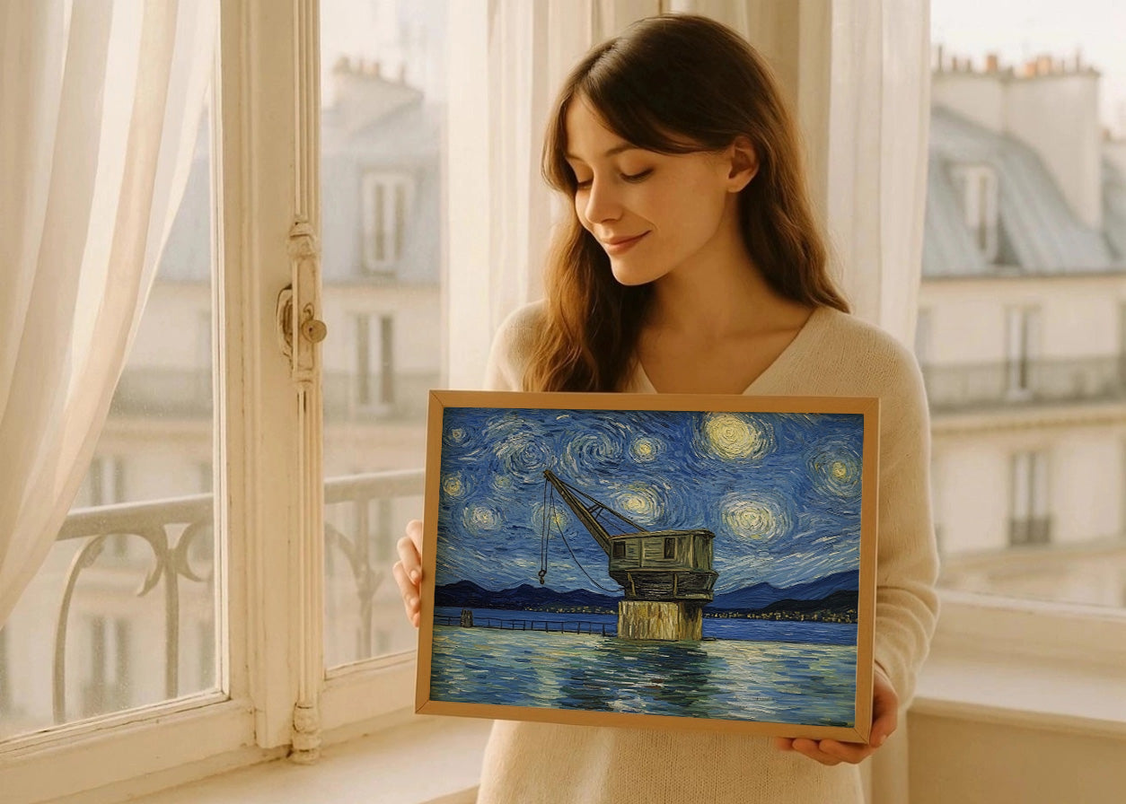 Cuadro La grúa de Santander - Van Gogh