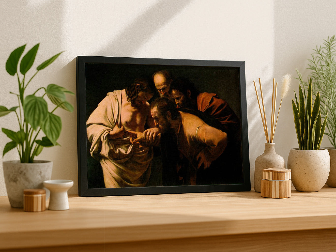 Cuadro de La incredulidad de Santo Tomás (Caravaggio) - Fine Artic
