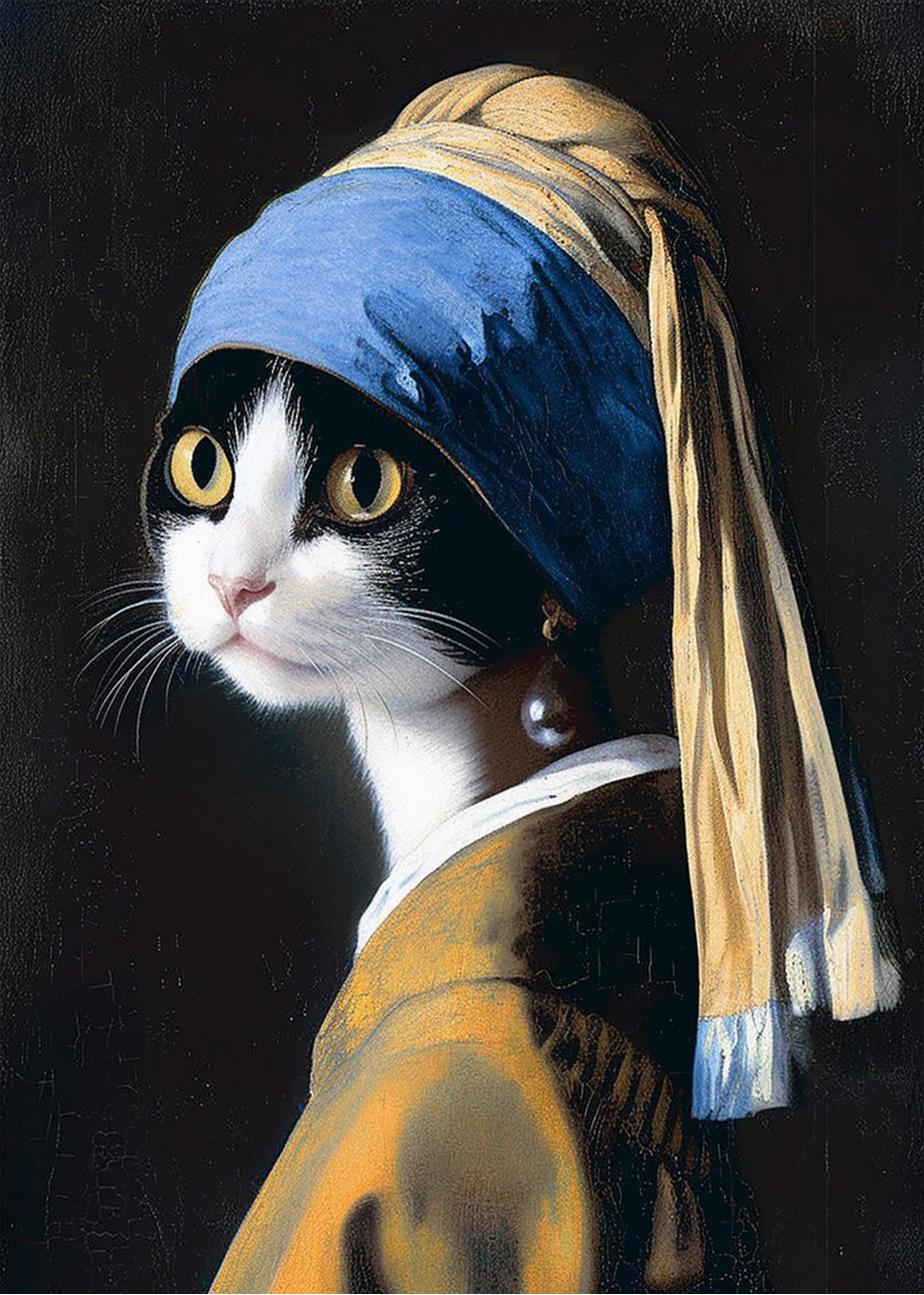 Cuadro La joven de la perla - Gatita