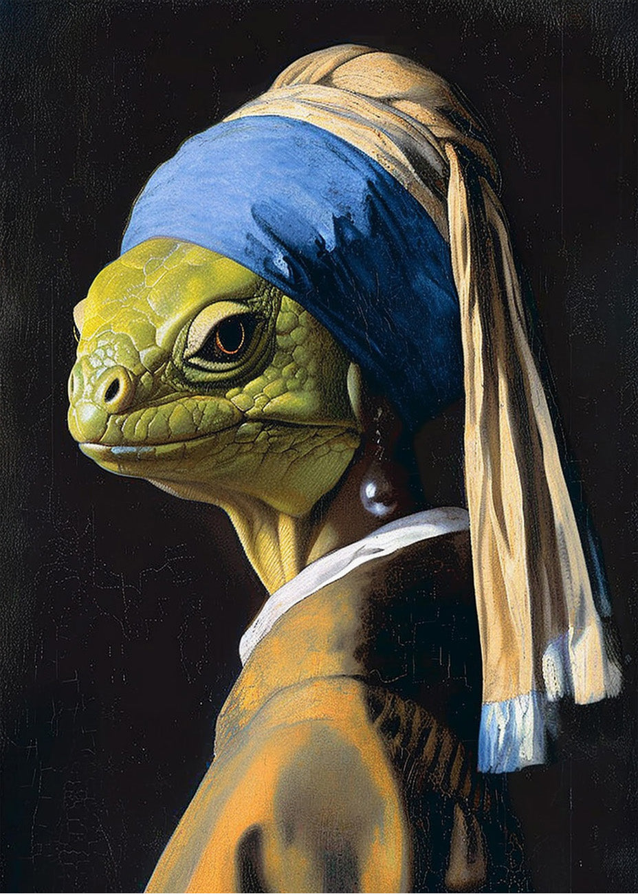 Cuadro La joven de la perla Reptiliana
