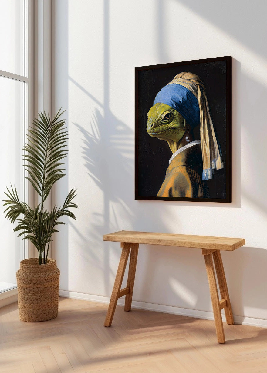 Cuadro La joven de la perla Reptiliana
