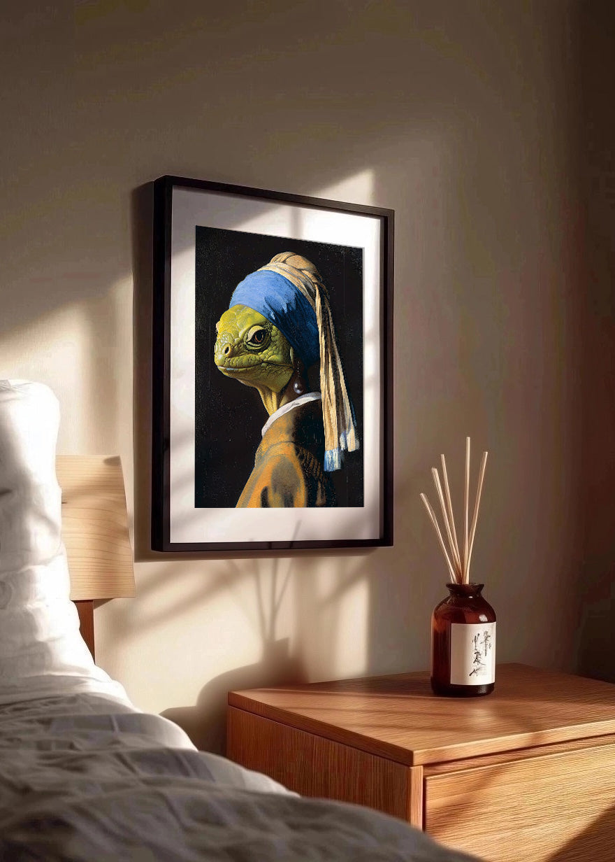 Cuadro La joven de la perla Reptiliana