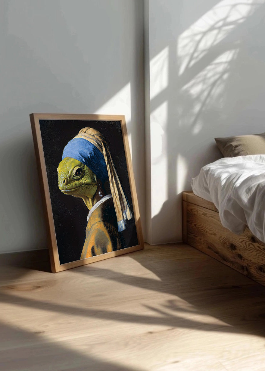 Cuadro La joven de la perla Reptiliana