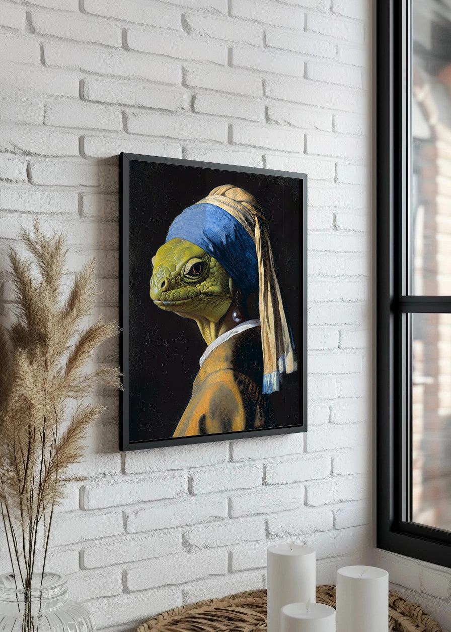 Cuadro La joven de la perla Reptiliana