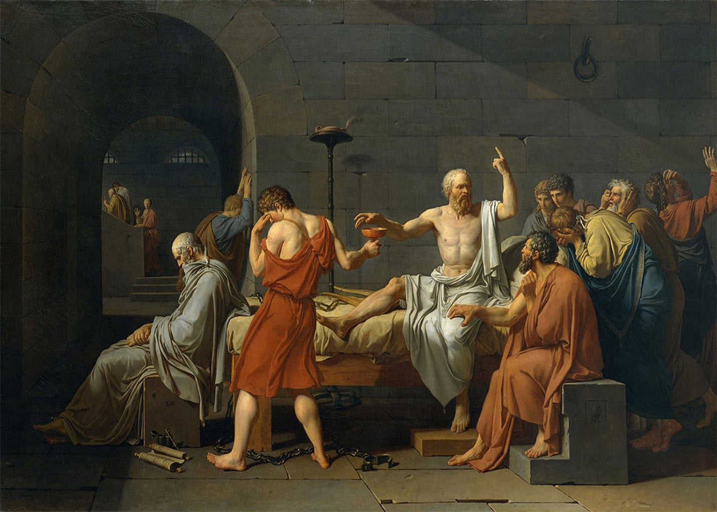Cuadro La muerte de Sócrates (Jacques-Louis David)