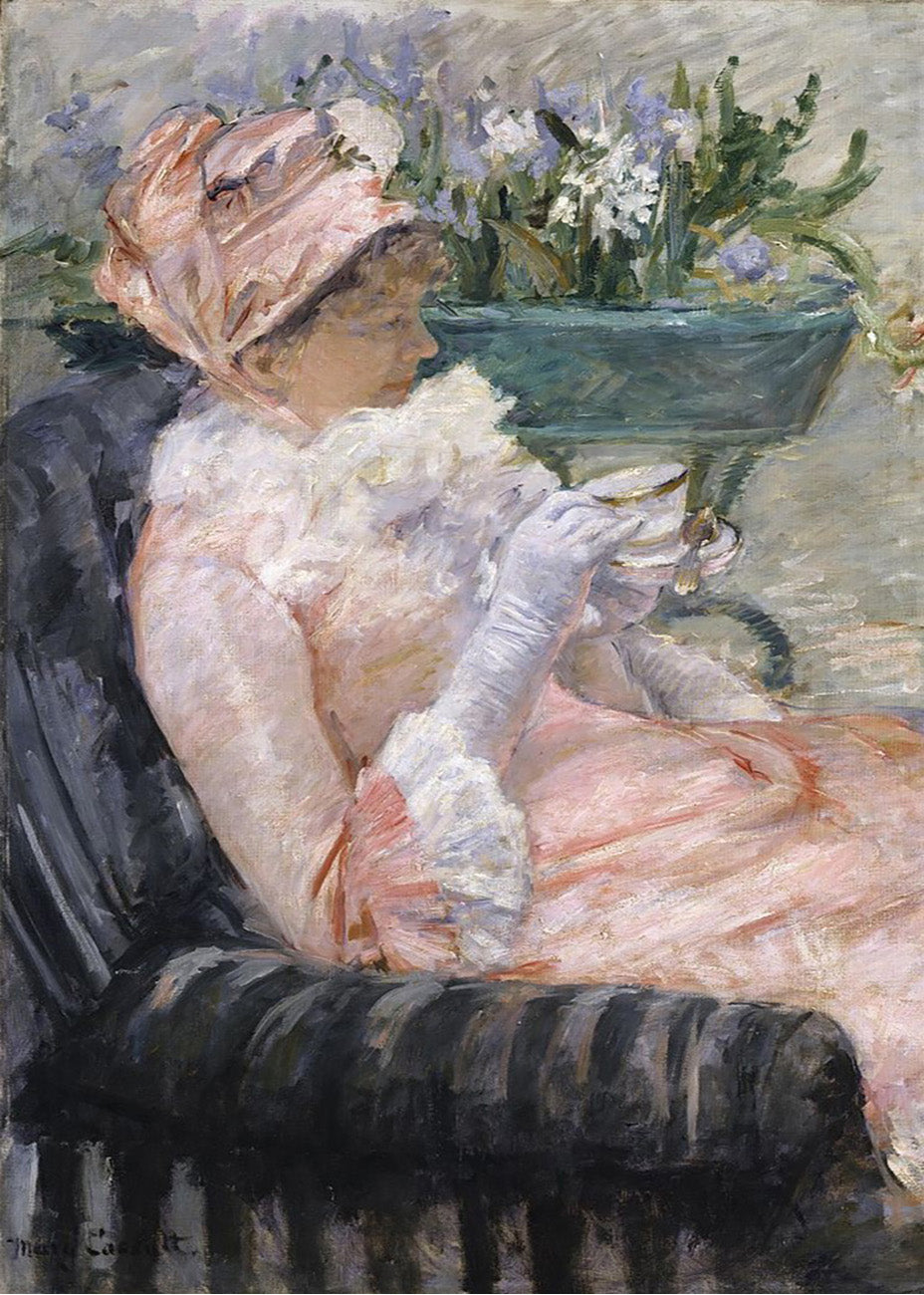 Cuadro La taza de té (Mary Cassatt)