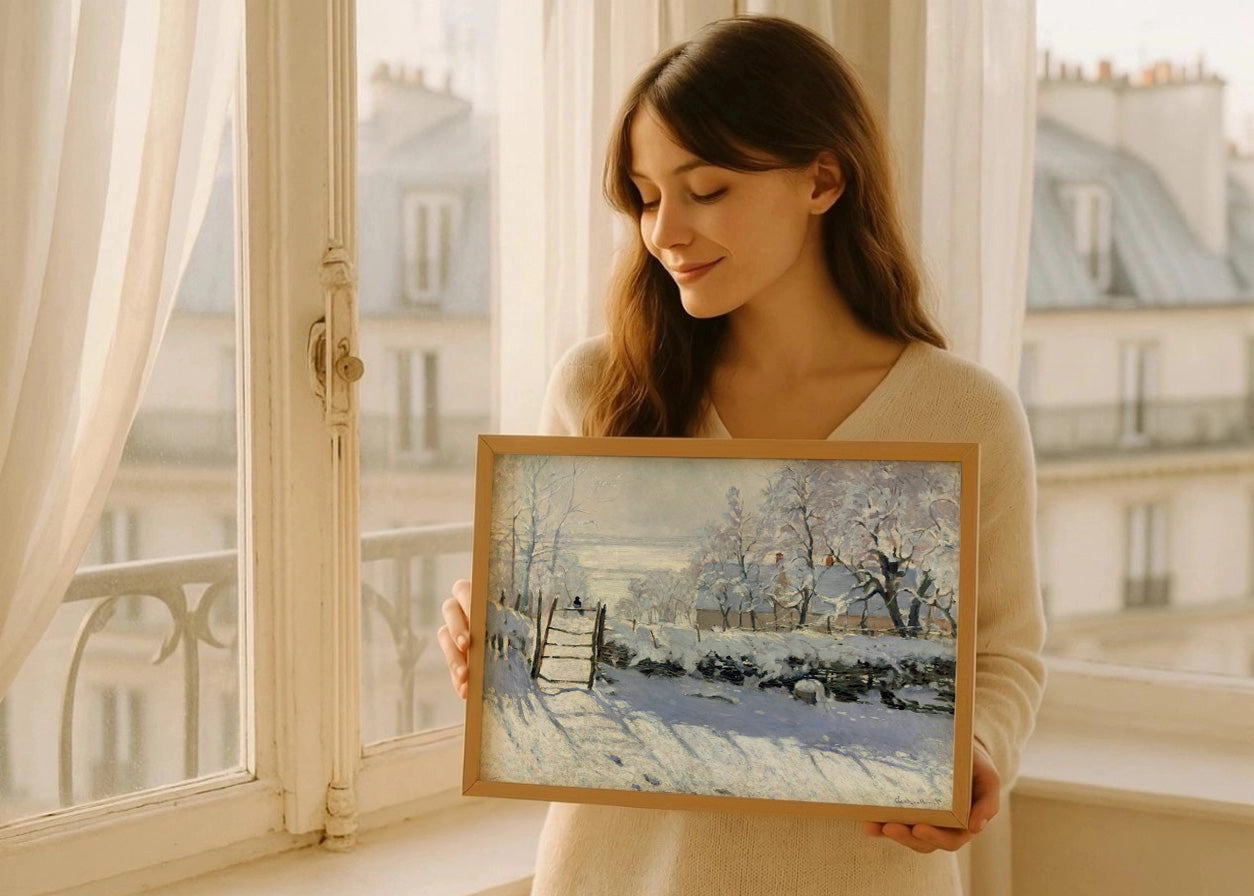 Cuadro La urraca (Claude Monet)