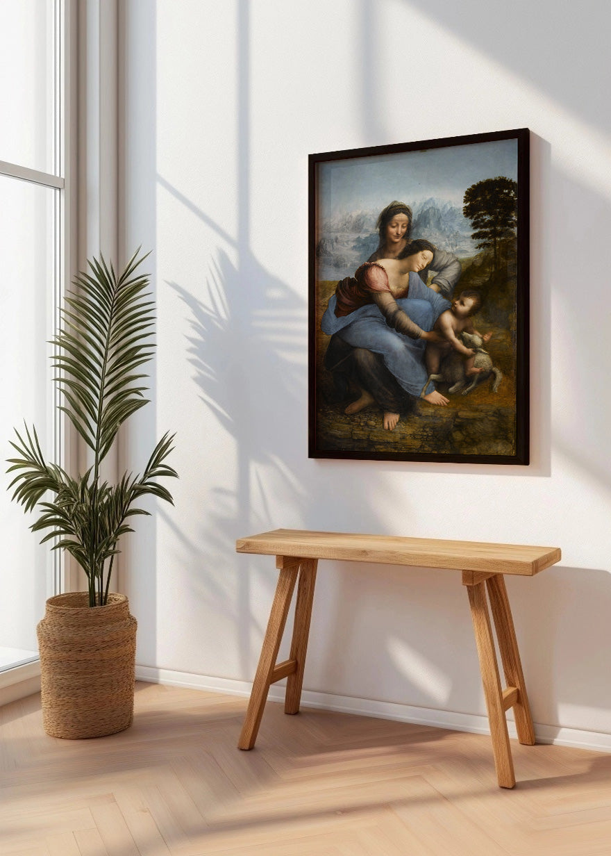 Cuadro La Virgen y el Niño con Santa Ana (Leonardo Da Vinci)