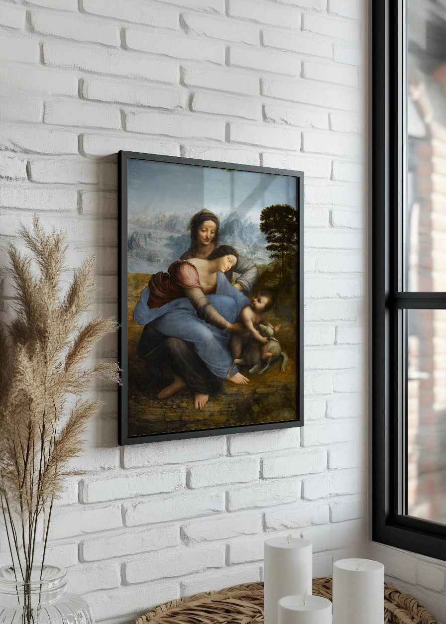 Cuadro La Virgen y el Niño con Santa Ana (Leonardo Da Vinci)