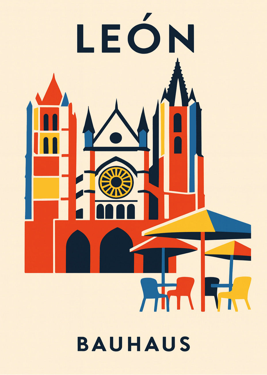 Cuadro León Poster Bauhaus