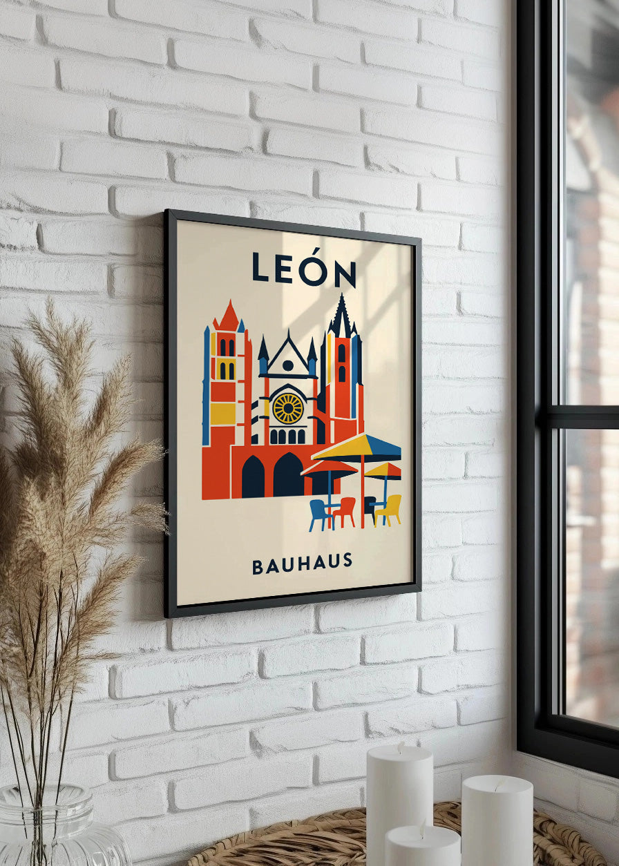Cuadro León Poster Bauhaus
