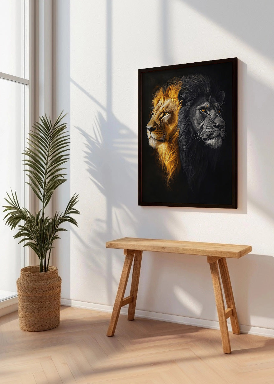 Cuadro Leon doble cara