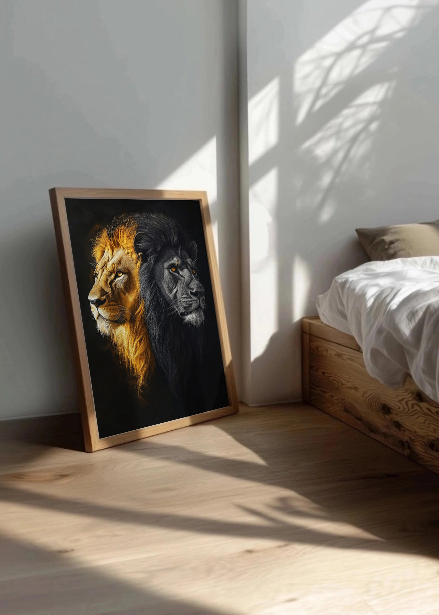 Cuadro Leon doble cara