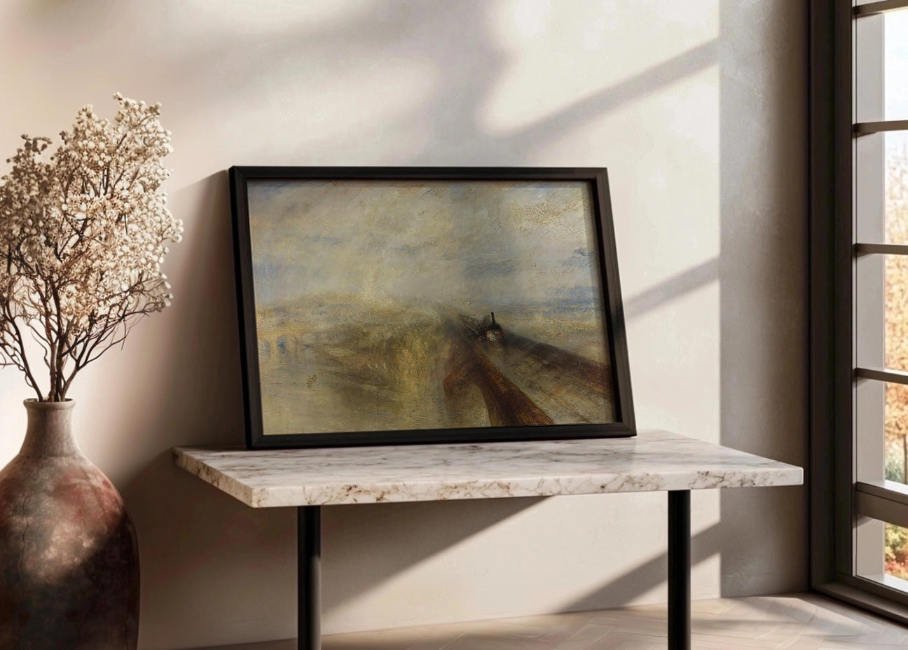 Cuadro Lluvia, vapor y velocidad – El Gran Ferrocarril del Oeste (Turner) aa