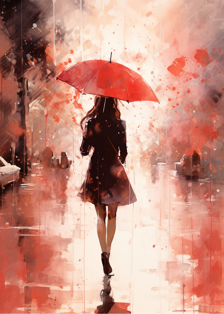 Cuadro Lluvia roja