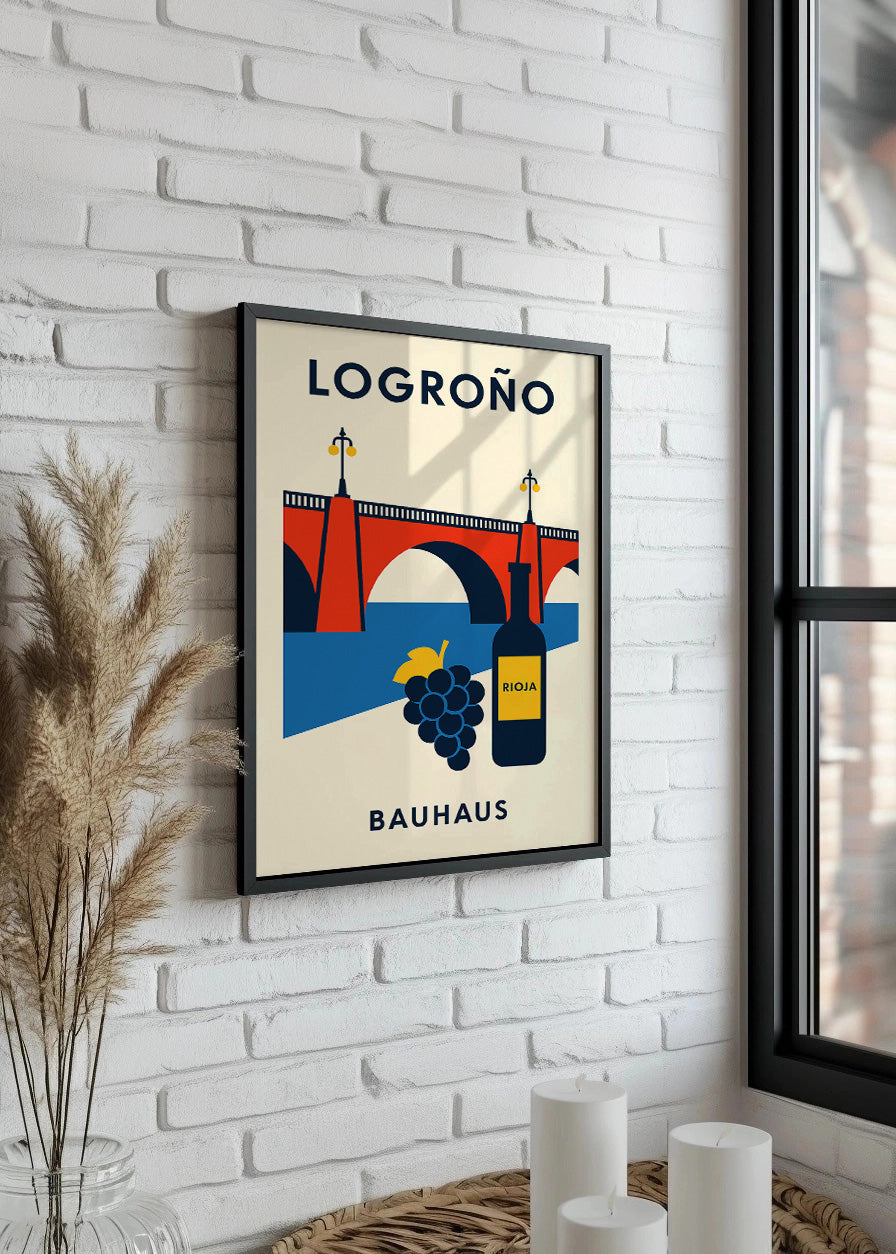 Cuadro Logroño Poster Bauhaus