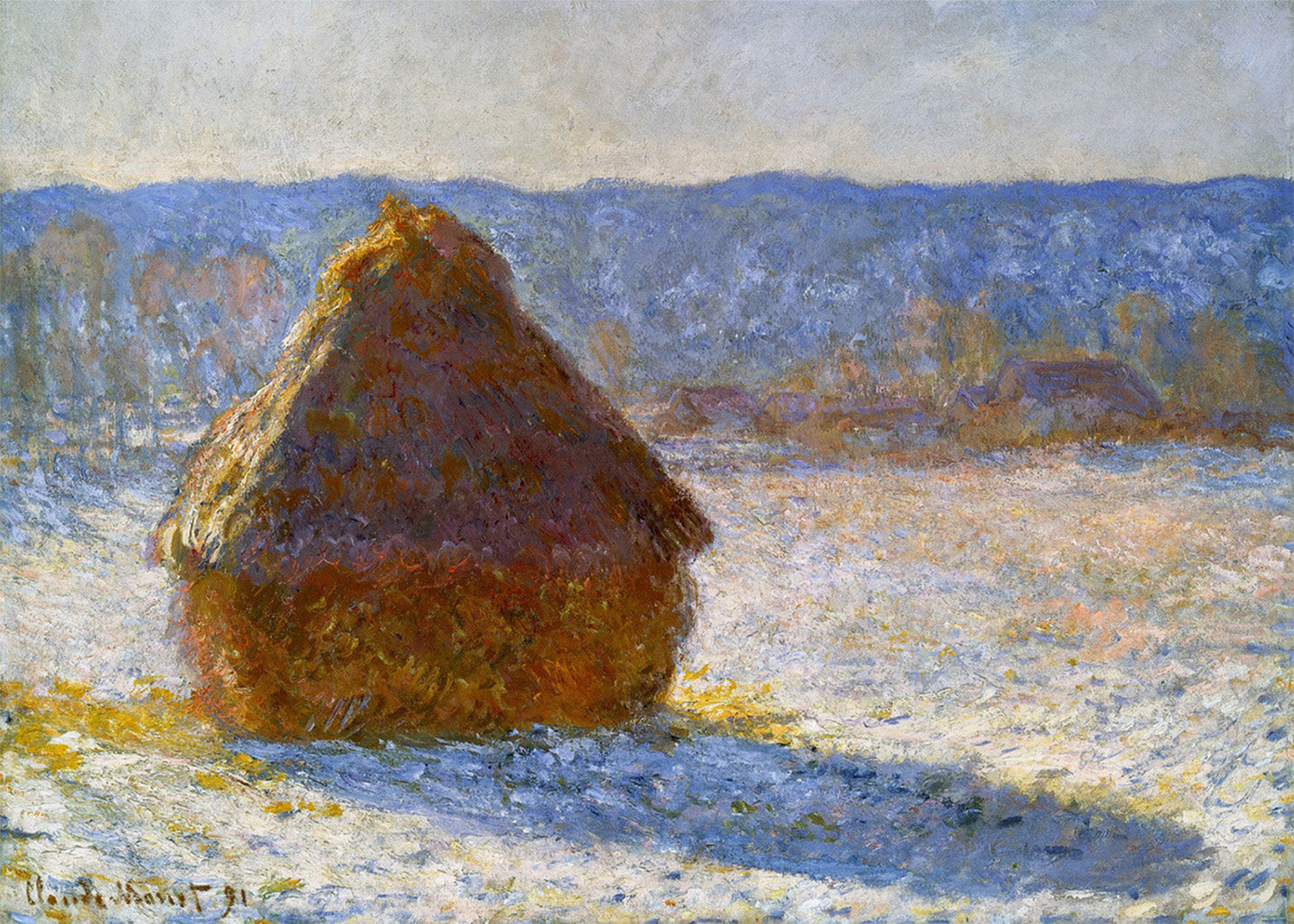 Cuadro Los Almiares con nieve (Claude Monet)