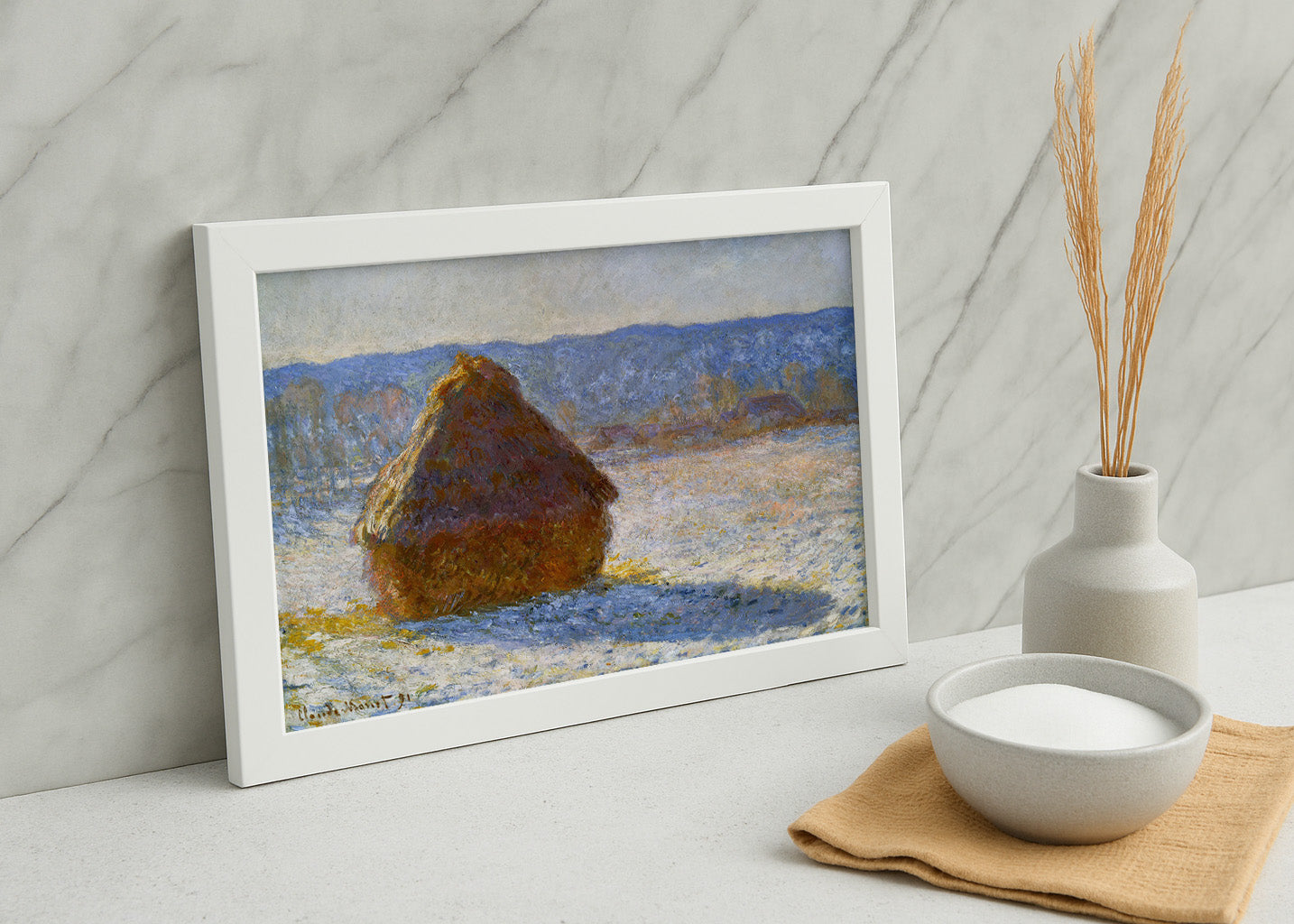 Cuadro Los Almiares con nieve (Claude Monet)