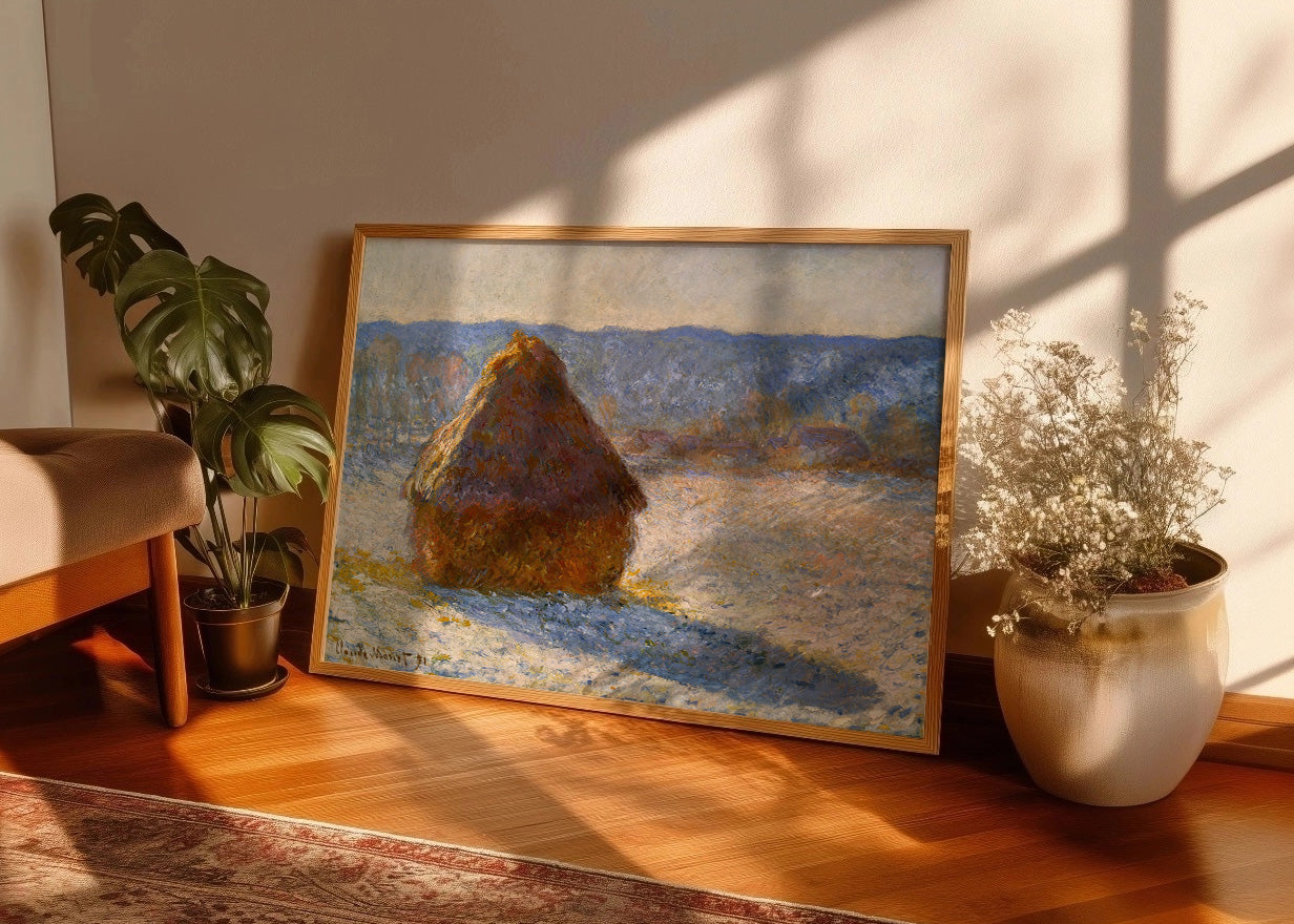 Cuadro Los Almiares con nieve (Claude Monet)