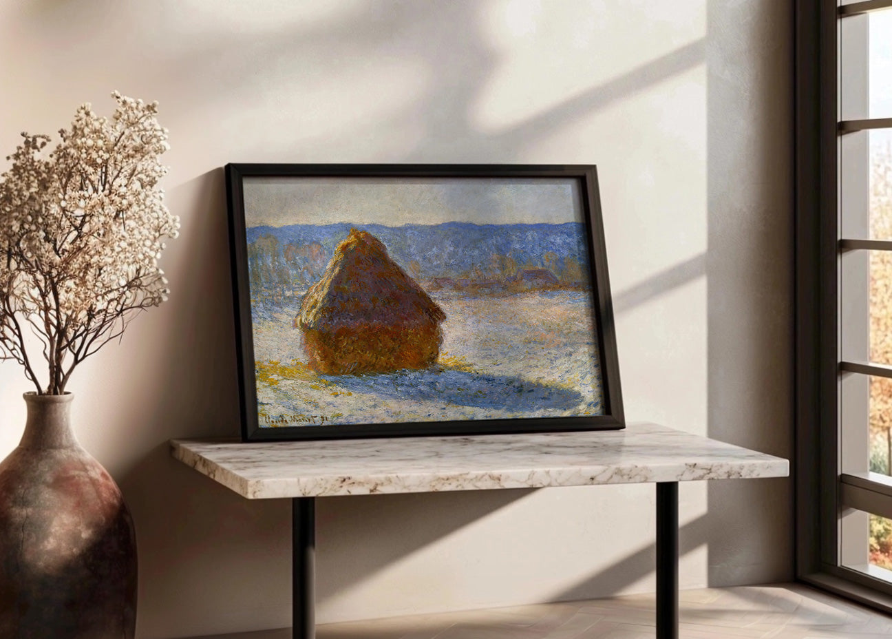 Cuadro Los Almiares con nieve (Claude Monet)