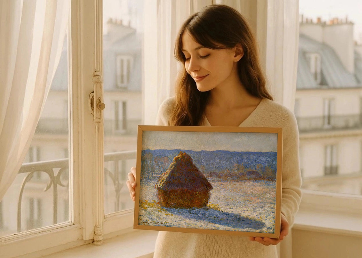 Cuadro Los Almiares con nieve (Claude Monet)