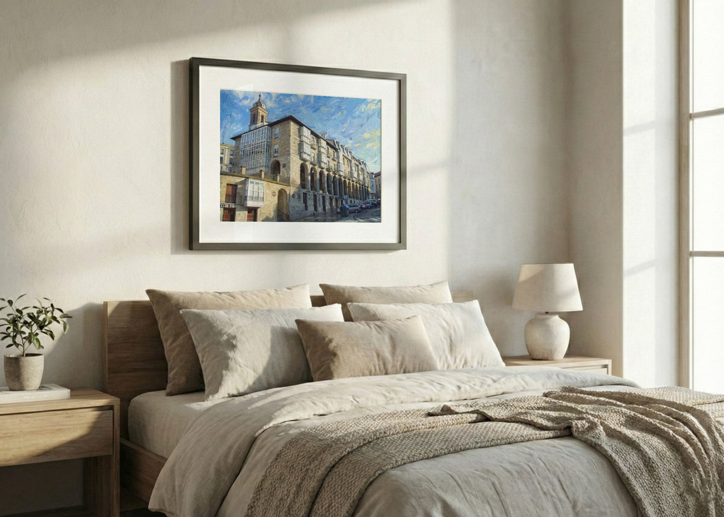Cuadro Los Arquillos de Vitoria estillo Van Gogh