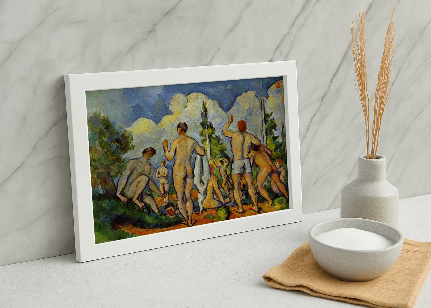Cuadro Los bañistas II (Cezanne)