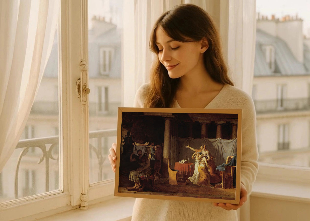 Cuadro Los lictores llevan a Bruto los cuerpos de sus hijos (Jacques-Louise David)