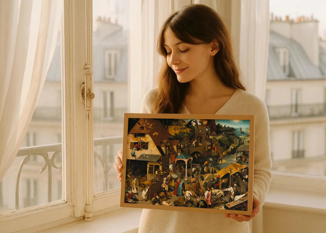 Cuadro Los proverbios flamencos (Pieter Brueghel el Viejo)