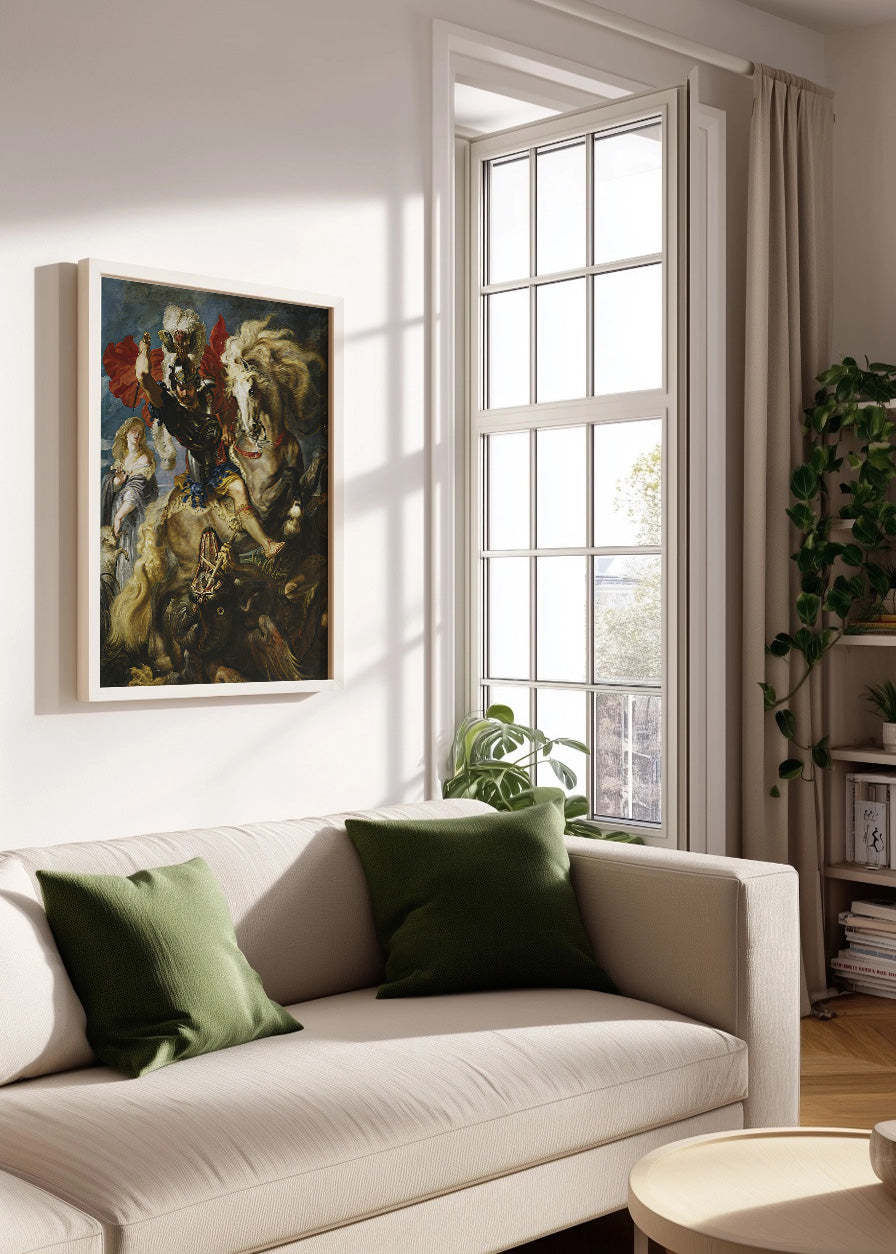 Cuadro Lucha de San Jorge y el dragón (Rubens)