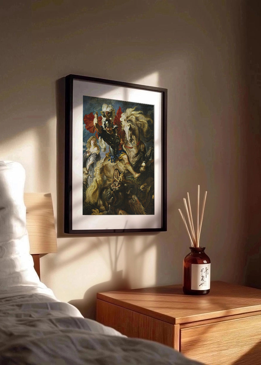 Cuadro Lucha de San Jorge y el dragón (Rubens)