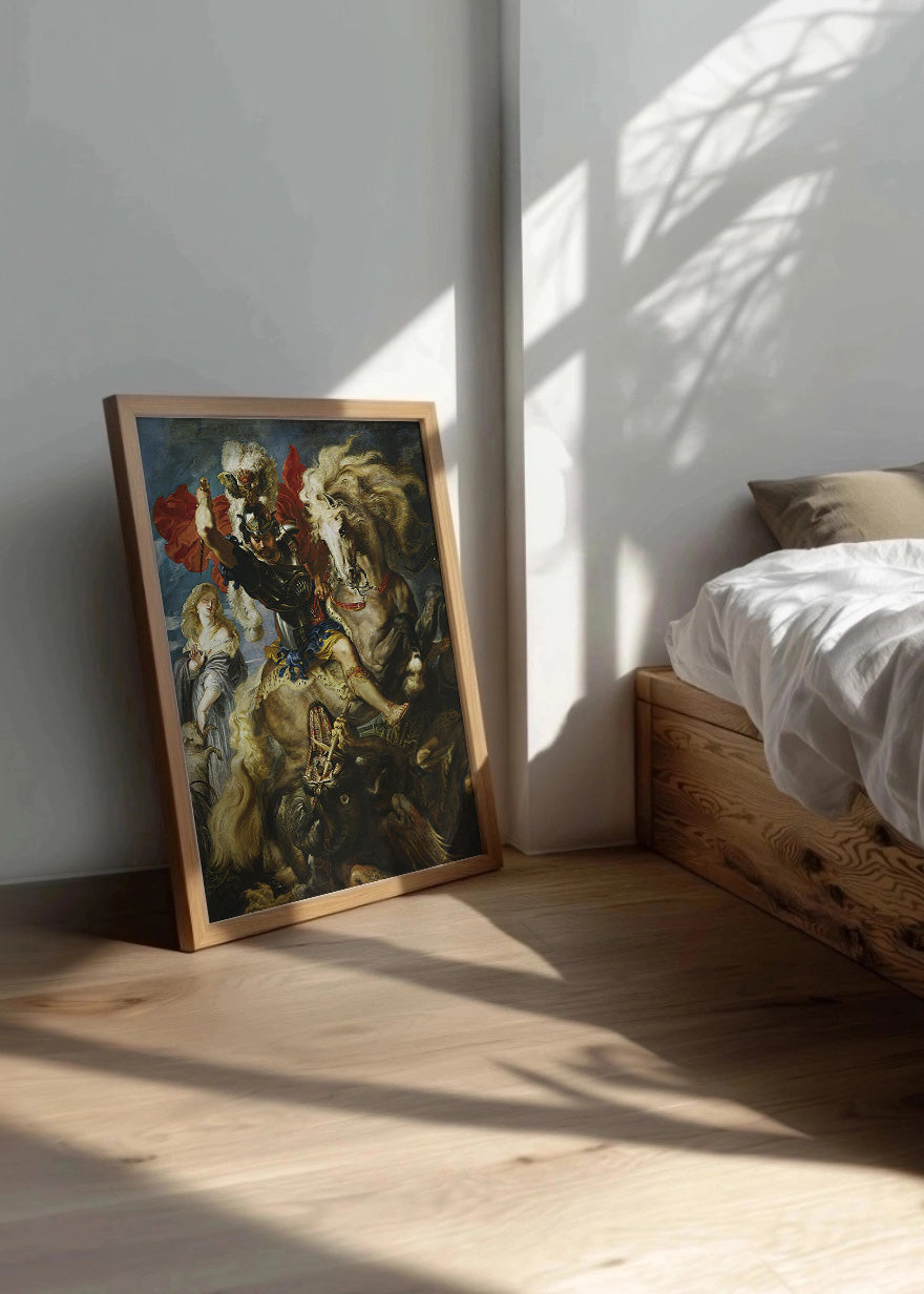 Cuadro Lucha de San Jorge y el dragón (Rubens)