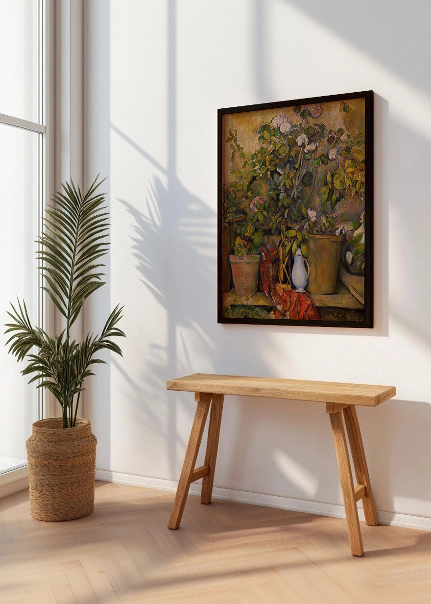 Cuadro Macetas y flores de terracota (Cezanne)