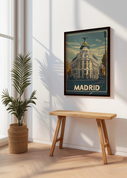 Cuadro Gran Vía de Madrid estilo poster