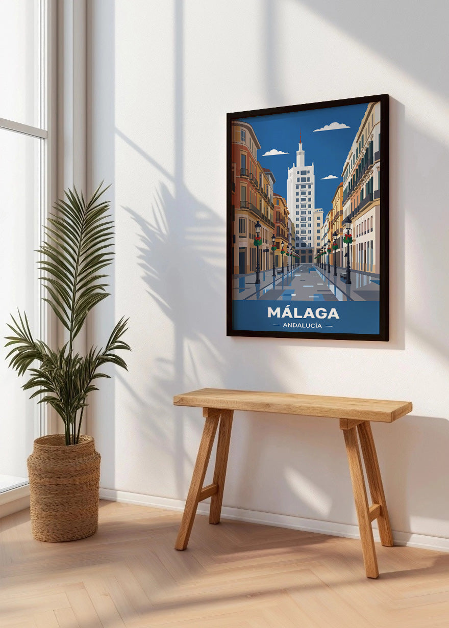 Cuadro Málaga y Calle Larios - Flat